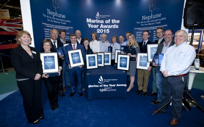TYHA Marina of the Year Awards 2015 Winners at the CWM FX London Boat Show - Image credit to onEdition