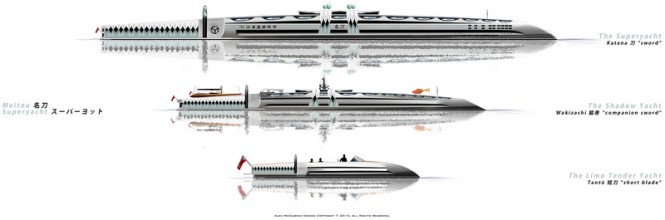 Meitou superyacht concept by Alex McDiarmid