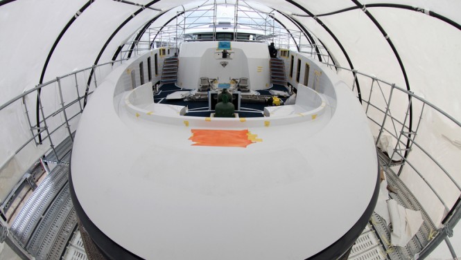 Refit of super yacht SKY - Photo by Gregory Scicluna