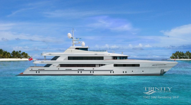 Rendering of Trinity superyacht T-062