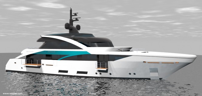 SLeek 39m yacht design - Balcony View