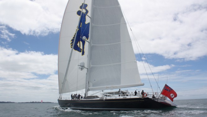 Super yacht Janice of Wyoming under sail