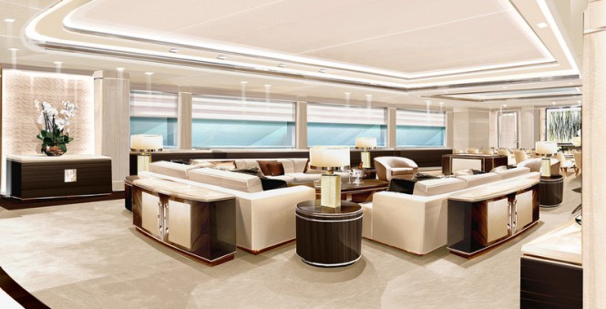 Super yacht O'Pari3 - Main salon