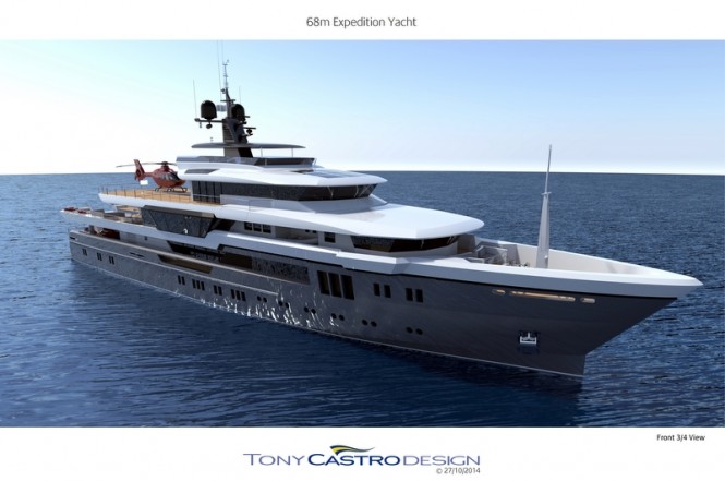 68m Tony Castro Explorer Superyacht Concept