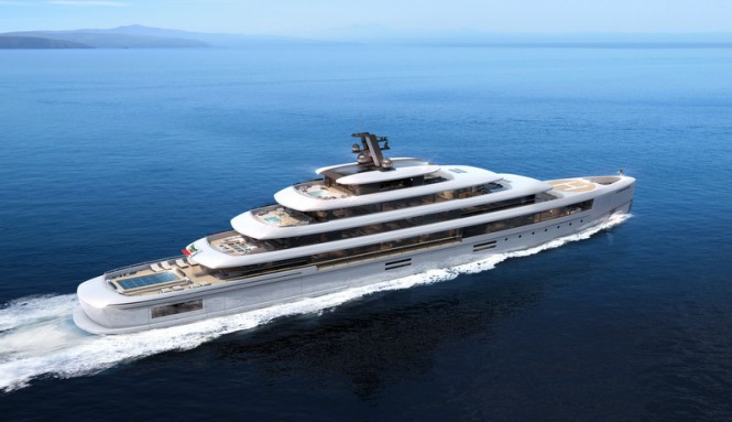 85m superyacht Momentum 85 - aft view