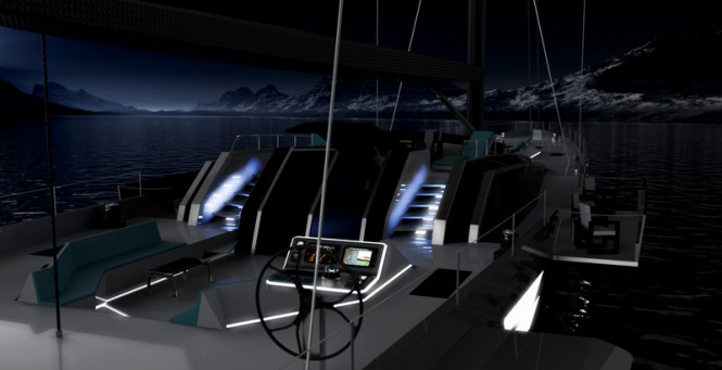 Aboard sailing yacht Oceanaid concept