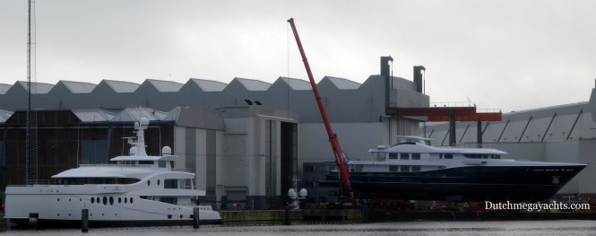 Amels motor yacht Hull 467 and luxury yacht Madame Kate