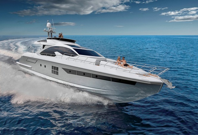 Azimut 77S Yacht underway