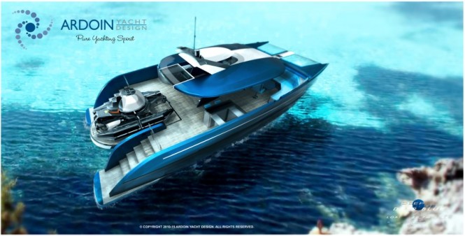 Catamaran DEEP BLUE concept by Ardoin Yacht Design