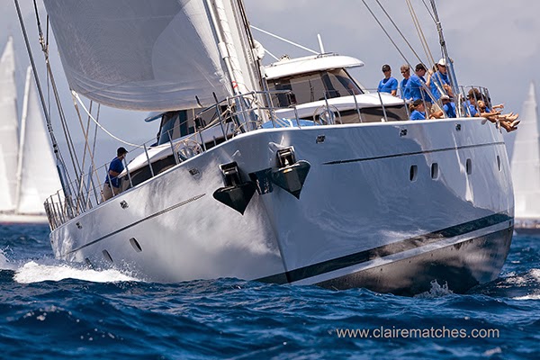 Charter yacht Hyperion competing at the 2009 Superyacht Cup