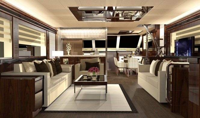 Horizon motor yacht V80 - Saloon