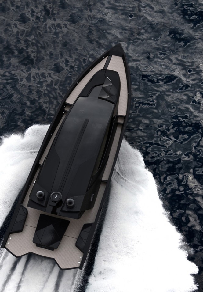 Isurus superyacht concept from above