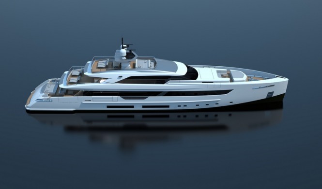 Luxury motor yacht S501 by Tankoa from above