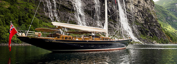 Luxury sailing yacht Wisp with interior design by Rhoades Young - Photo by Cory Silken