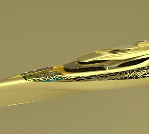 New 135m Axe Bow High Performance Mega Yacht Concept by T. Fotiadis