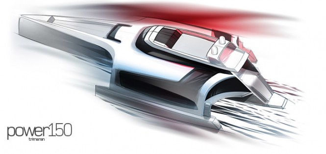 New 150 Sunreef Power Trimaran Yacht Concept