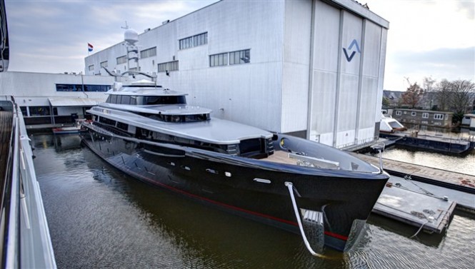New 46m superyacht KISS (hull 689) by Feadship and Dubois Naval Architects at launch