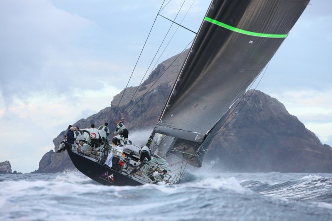 Overall runner-up in two editions of the RORC Caribbean 600. Hap Fauth's Maxi 72, Bella Mente (USA)  aim to make it third time lucky  © Tim Wright/Photoaction.com