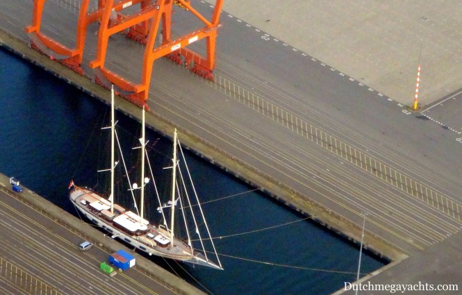 Superyacht Mikhail S Vorontsov from above