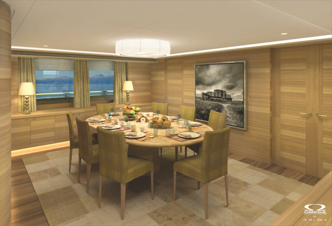 Superyacht SIBELLE - Dining Superyacht SIBELLE - Dining