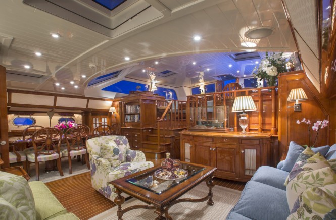 The 116-foot superyacht Whisper - Interior. (Photo Courtesy of Whisper Yacht)