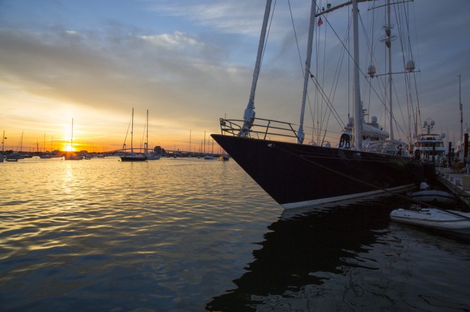 The 155-foot ketch Asolare during the 2014 Newport Charter Yacht Show. (Photo Credit Billy Black)