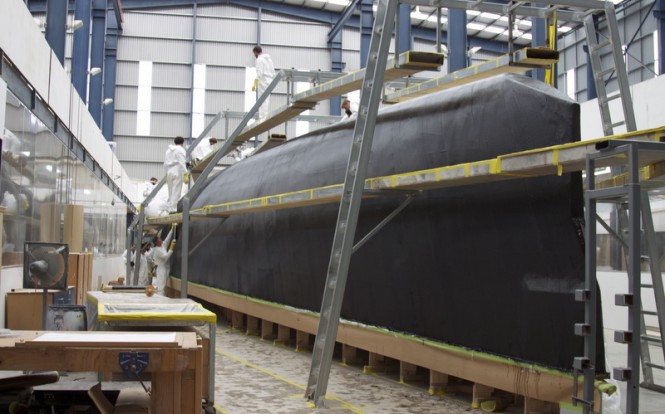 Works on Hull 1012 Yacht