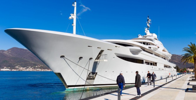 125m mega yacht MARYAH (Project Czar) at Porto Montenegro - Image credit to Porto Montenegro