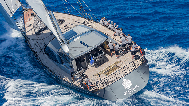46 metre superyacht Ganesha made a strong start in Class A. Image by Carlo Borlenghi