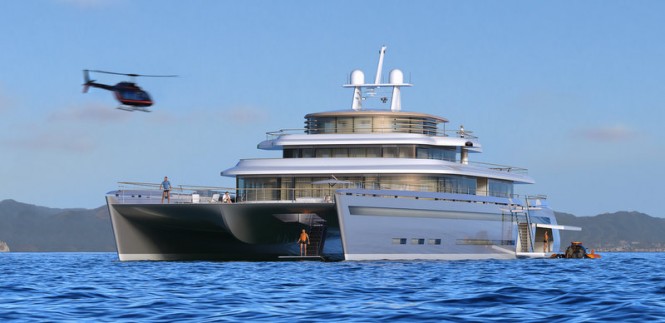71m catamaran mega yacht Manifesto concept by VPLP