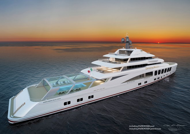 80m mega yacht Skyback with Crystal Beach project by Fincantieri and Cor D Rover