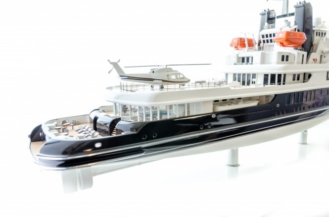 85m Vripack Explorer Yacht Concept - aft view - Image credit to Vripack