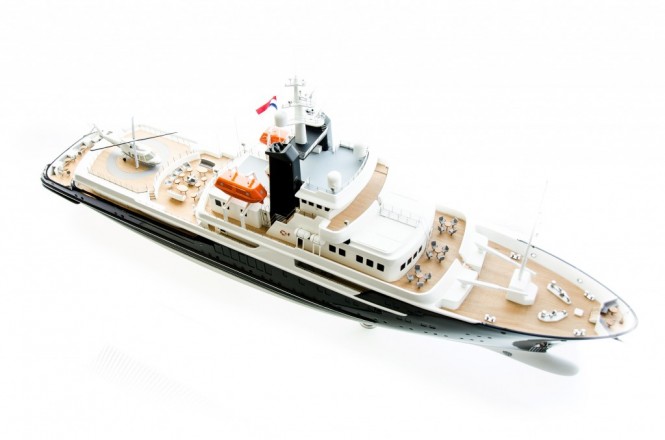 85m Vripack Explorer Yacht Concept from above - Image credit to Vripack