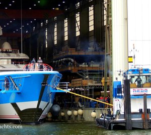 Photos of 99m Feadship motor yacht MADAME GU from her 2013 launch