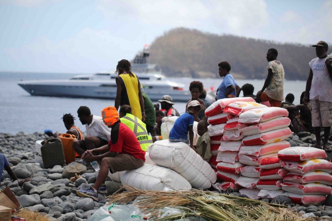 Aid Landed by superyacht Dragonfly