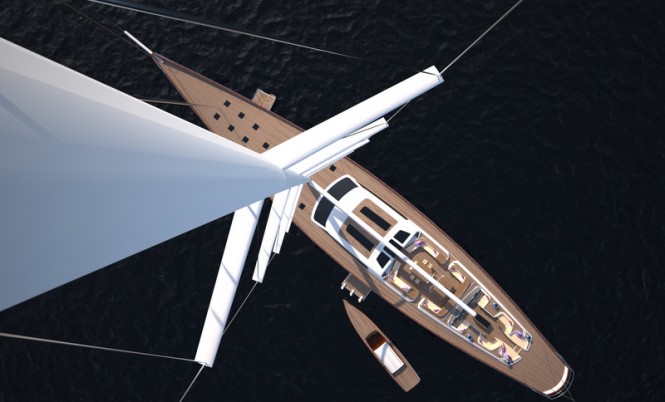 B175 luxury yacht Pink Gin VI from above