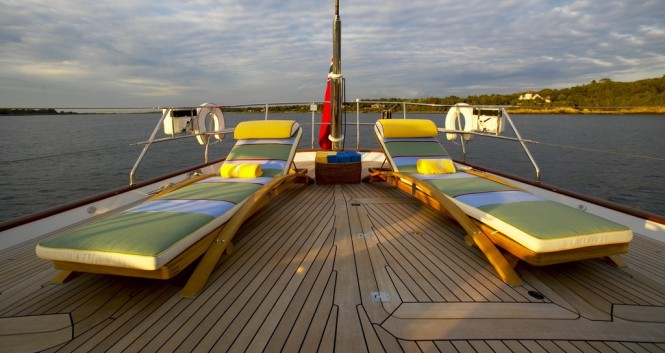 Whisper’s spacious cockpit and deck provide ample room for entertaining large parties.  (Photo Courtesy of Whisper) 