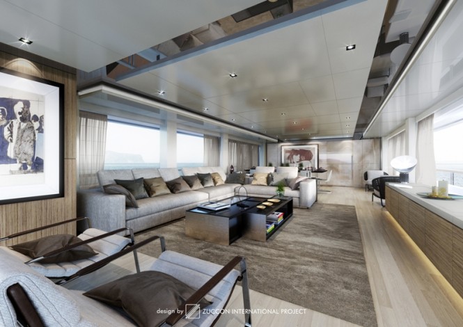 Custom Line Navetta 37 superyacht - Main deck salon