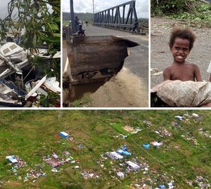 Motor yacht DRAGONFLY and YachtAid Global helping Vanuatu