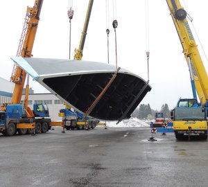 Deck installed on first Nautor’s Swan sailing yacht Swan 115 S