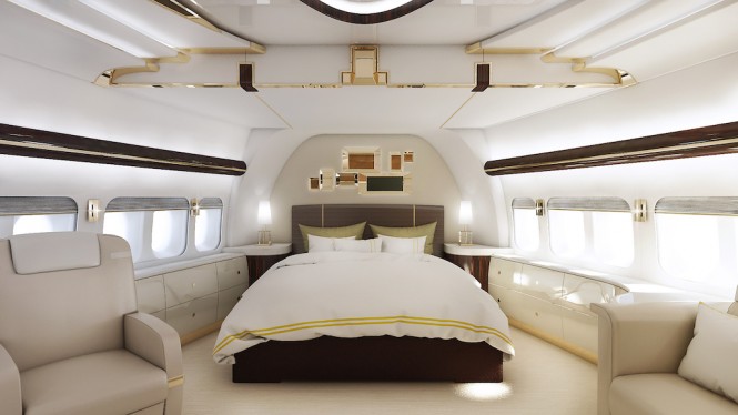 Greenpoint Private Jet 747-8 Master Suite - Image credit to Greenpoint Technologies