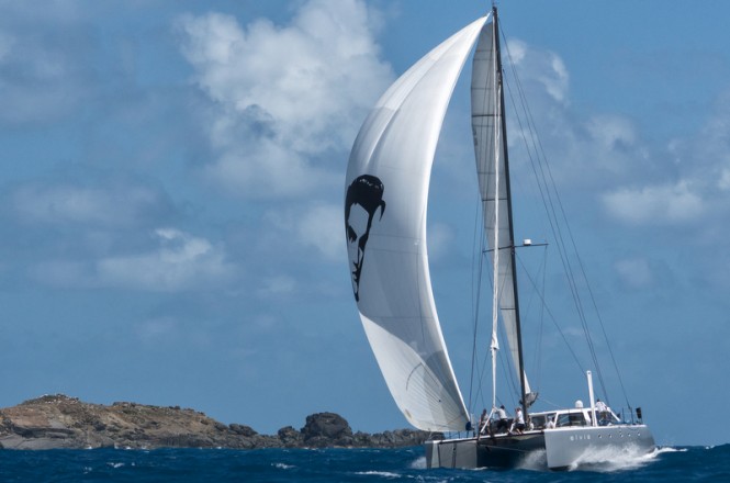 Gunboat 62 sailing yacht Elvis at the 35th St. Maarten Heineken Regatta - Image by Laurens Morel
