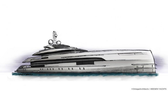 Heesen superyacht YN 17850 - Image by Omega Architects and Heesen Yachts
