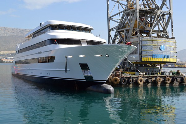 Launch of 60m mega yacht Katina- Photo by Brodosplit