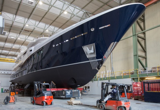 Launch of new 55m AMELS 180 superyacht Hull 467
