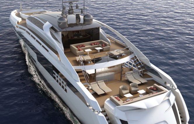 Longitude 47 Yacht - aft view