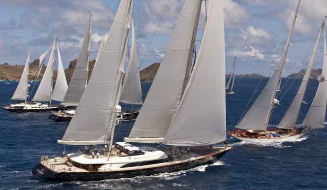 Luxury Superyachts participating in the St. Barths Bucket Regatta