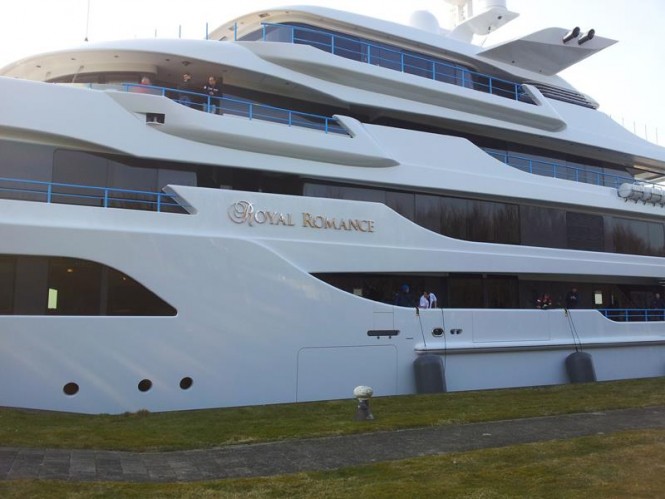 Luxury superyacht Royal Romance - side view - Image credit to Sailing Nature