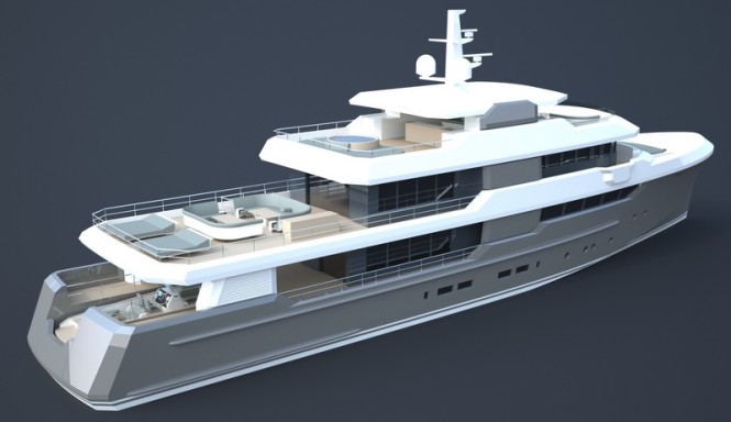 Luxury yacht OCEAN NOMAD concept - aft view