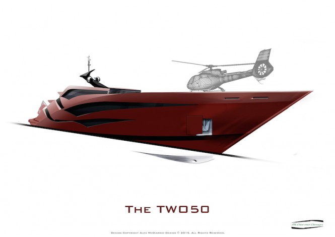Luxury yacht The TWO50 concept - front view
